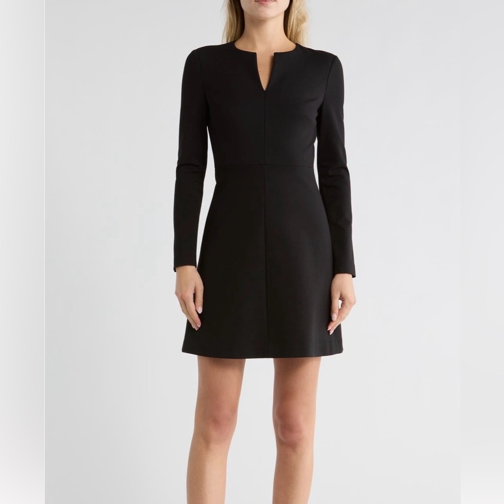 NWT Theory Miyani Black Long Sleeve Dress - Size 6